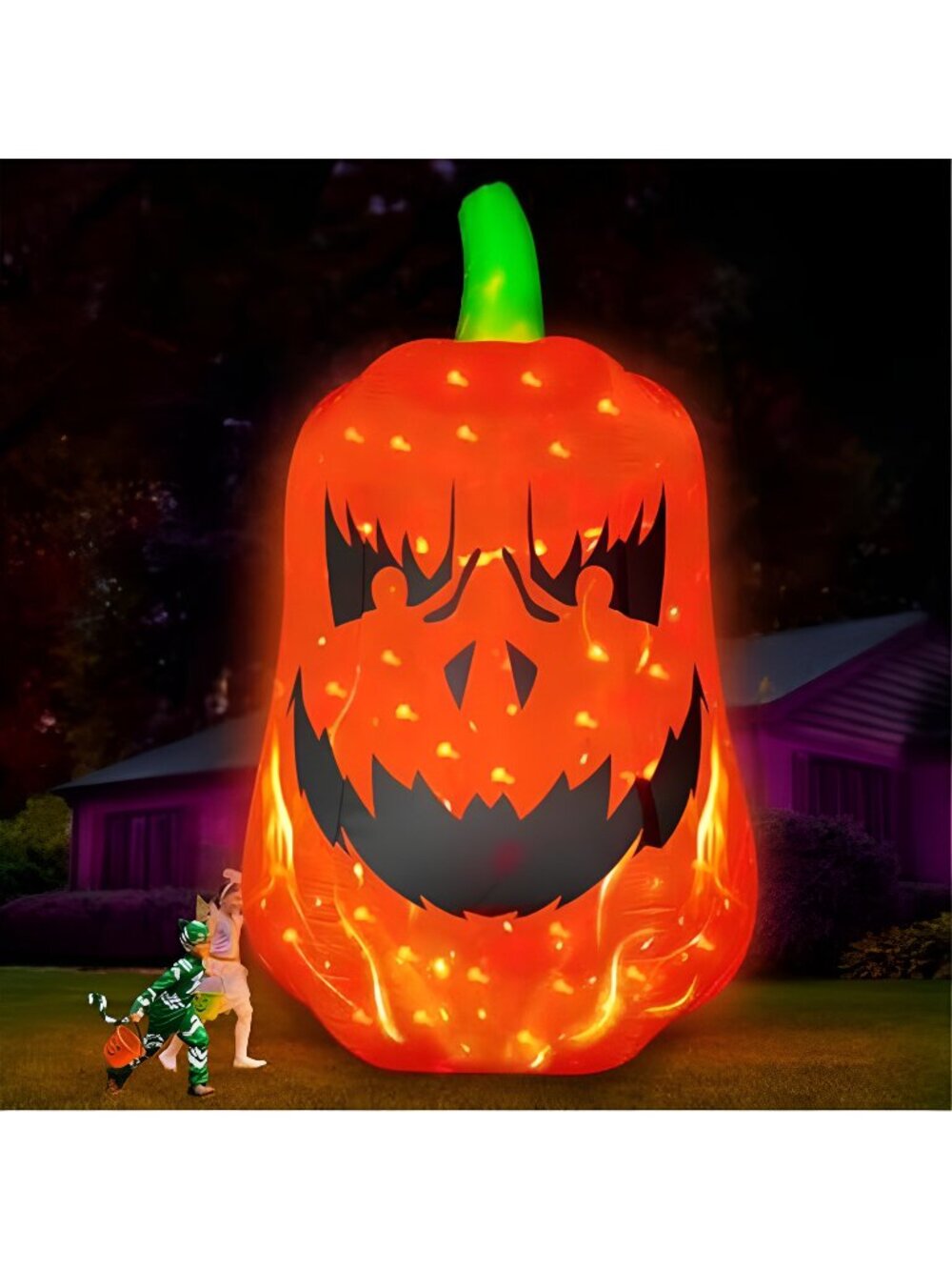 SEASONBLOW Giant 12FT Inflatable Jack O'Lantern Pumpkin Outdoor Decorations